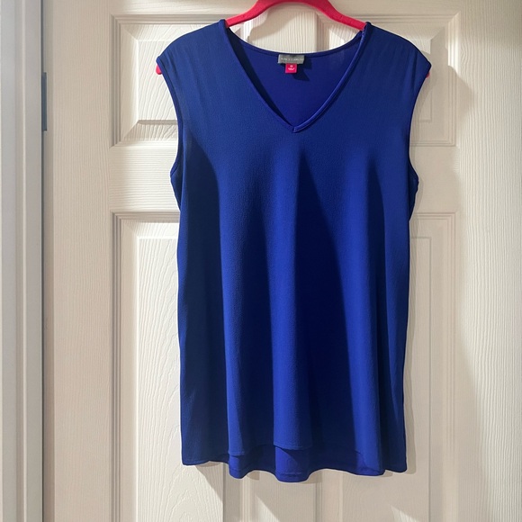 Vince Camuto Royal Blue Sleeveless Blouse - Picture 1 of 2